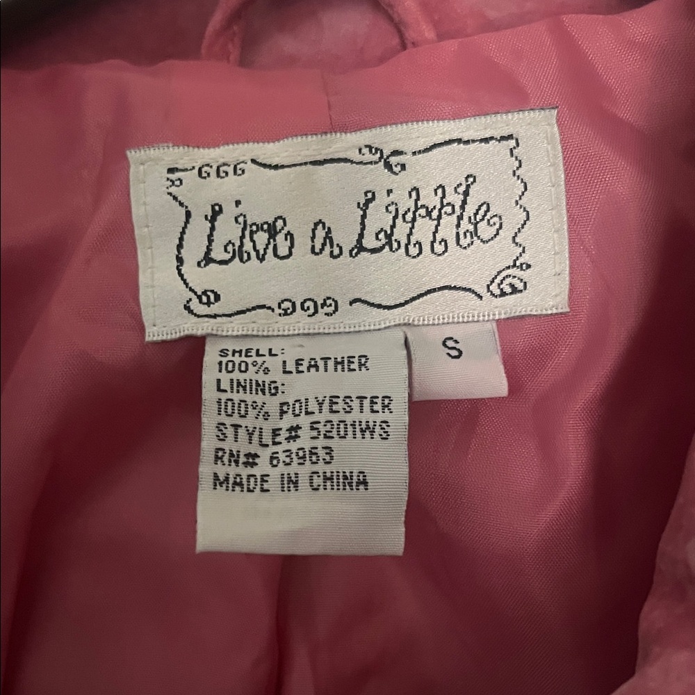 Live a Little Pink leather Trench Coat - Picture 2 of 7